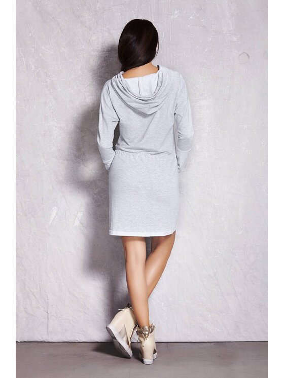 Infinite You Infinite You Sukienka codzienna M023 Szary Basic Fit