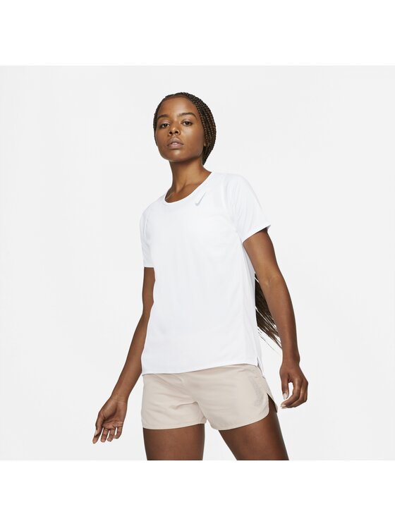 Nike Nike T-Shirt Dri-FIT Race Biały Regular Fit