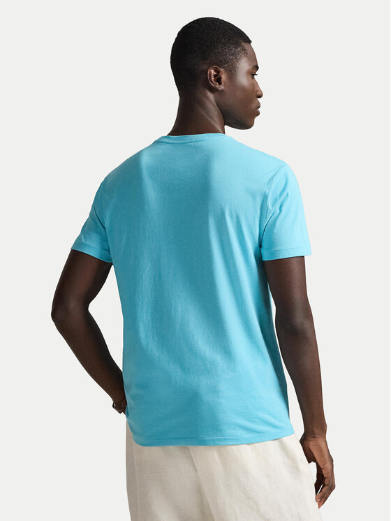 Polo Ralph Lauren Polo Ralph Lauren T-Shirt 710671438510 Modrá Custom Slim Fit