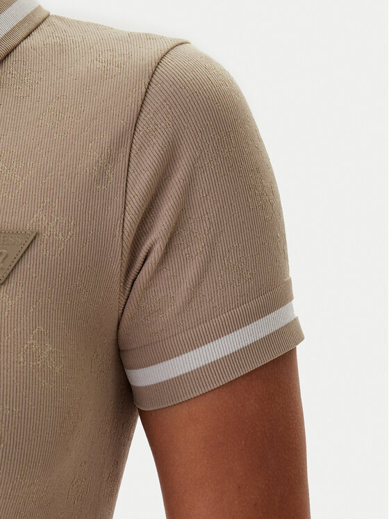 Guess Guess Kleid für den Alltag V6RK02 Z4692 Beige Slim Fit