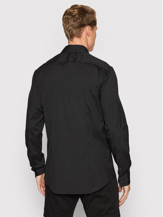 Camicia LLS405463L Nero Slim Fit