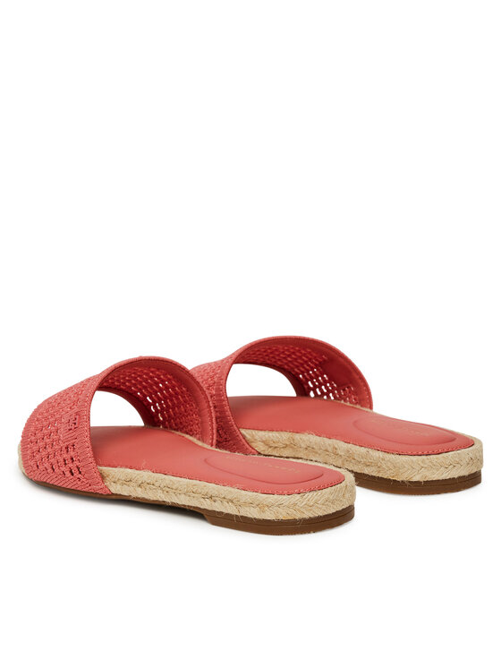 Tommy Hilfiger Tommy Hilfiger Espadryle Knit Mesh Espadrille Flat Sandal FW0FW08744 Koralowy