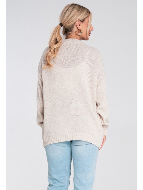 FIGL FIGL Πουλόβερ M1240 Μπεζ Regular Fit