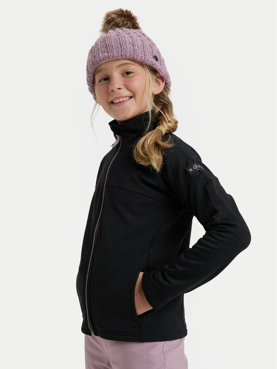 Roxy Roxy Fleecová mikina Sidley ERGFT04014 Černá Regular Fit