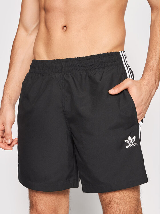 adidas adidas Szorty kąpielowe adicolor Classics 3-Stripes H06701 Czarny Regular Fit