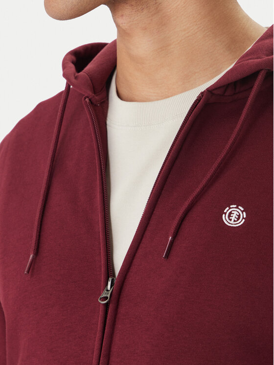 Element Element Pulóver Icon Embroidery ELYFT00199 Bordó Regular Fit