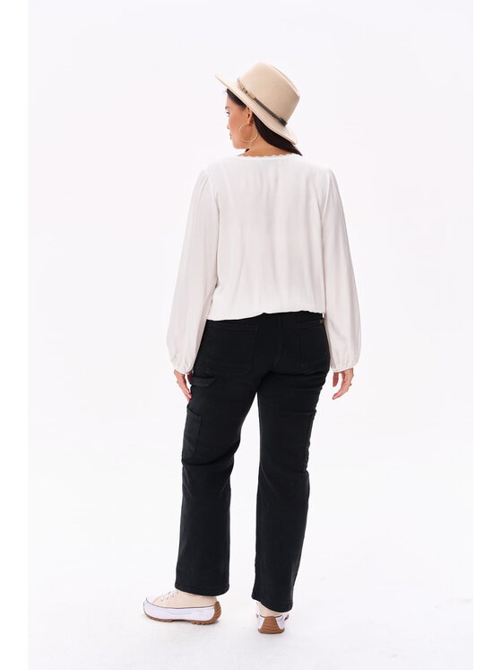 blue shadow blue shadow Bluzka Darcy Écru Regular Fit