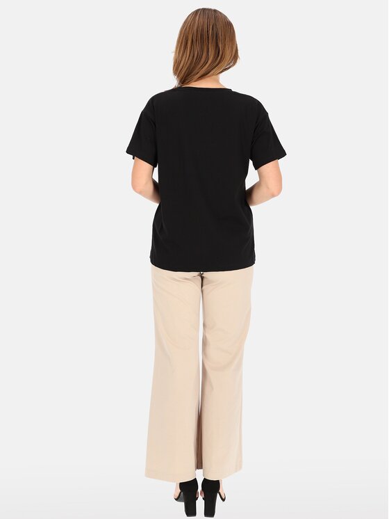 Perso Perso T-Shirt TCE240246F Černá Regular Fit