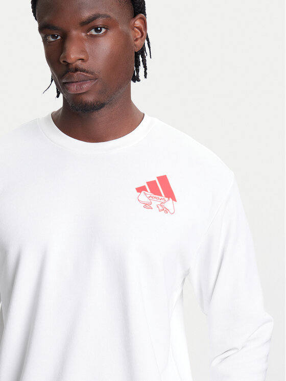 adidas adidas Mikina Food Noodle Graphic JW4347 Bílá Regular Fit