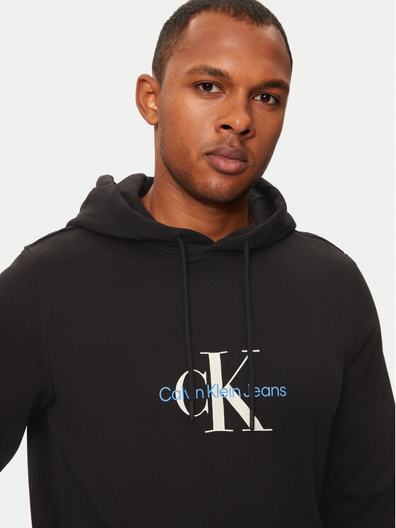 Calvin Klein Jeans Calvin Klein Jeans Felpa Distressed Monologo J30J326875 Nero Regular Fit