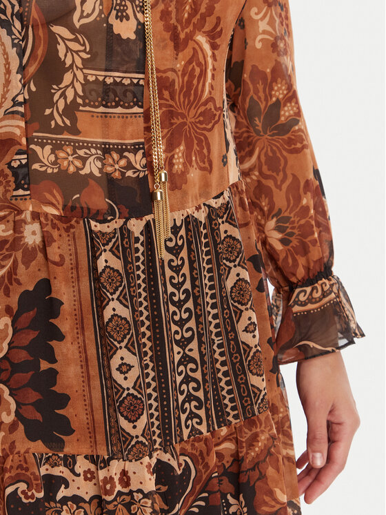 Rinascimento Rinascimento Abito da cocktail CFC0125465003 Marrone Regular Fit