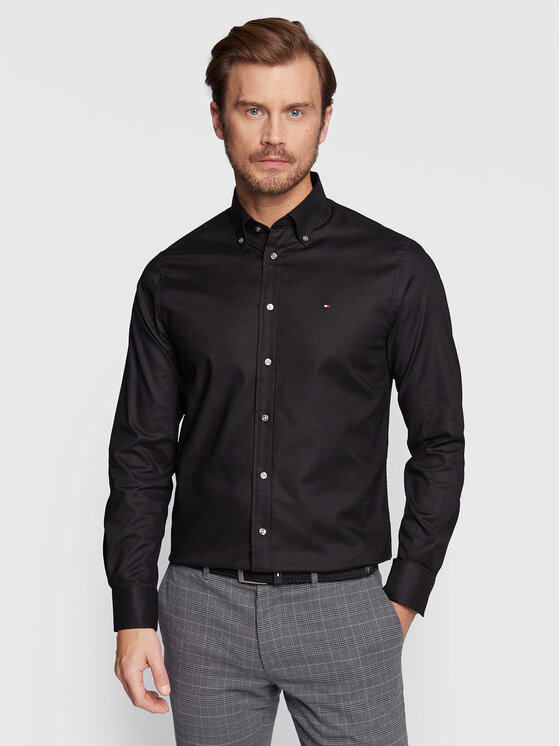 Tommy Hilfiger Tommy Hilfiger Särk Flex MW0MW29969 Must Regular Fit