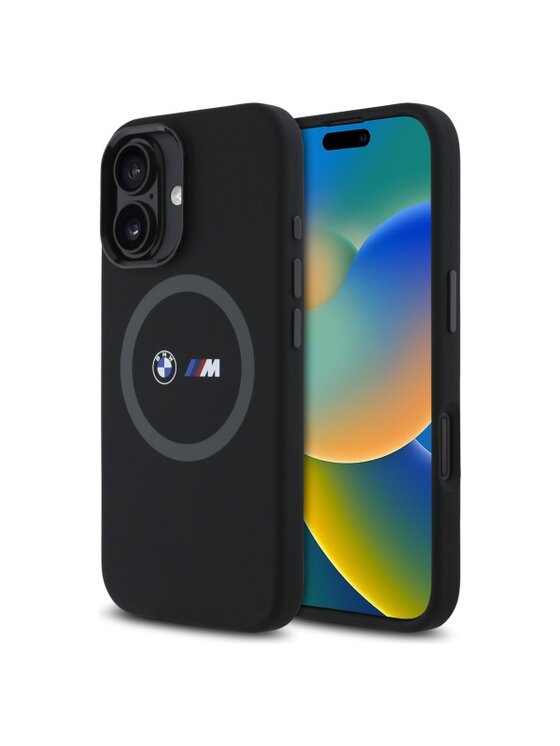 Etui na telefon BMW Motorsport, Czarne, M Silicone Printed Ring