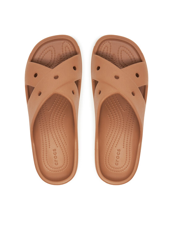 Crocs Crocs Natikači Cross Strap 210840 Rjava