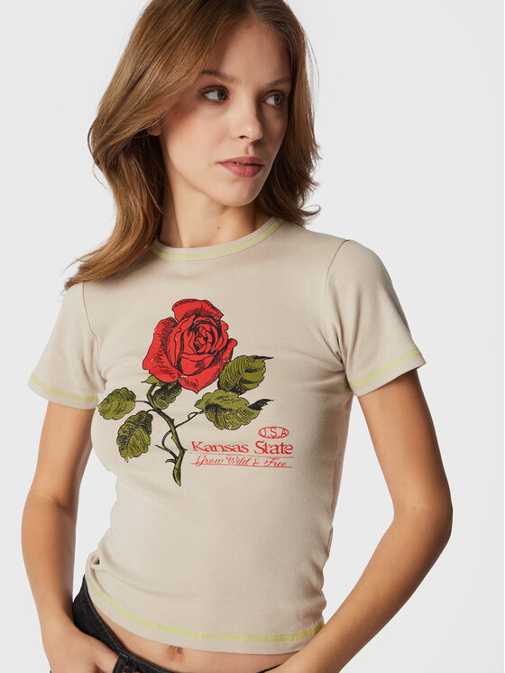 BDG Urban Outfitters BDG Urban Outfitters Тишърт 75440339 Бежов Regular Fit