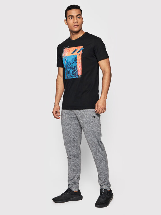 4F 4F Spodnji del trenirke H4L22-SPMTR350 Siva Regular Fit