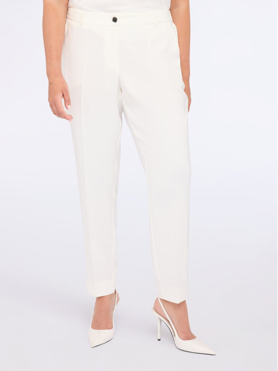 Fiorella Rubino Fiorella Rubino Spodnie materiałowe P168T004997N011 Biały Regular Fit