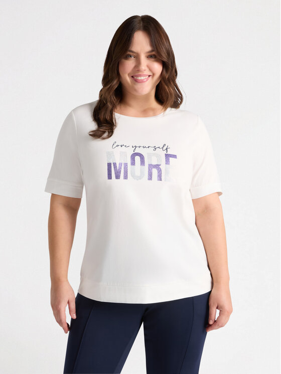 Fiorella Rubino Fiorella Rubino T-Shirt G461L008261N011 Biały Regular Fit