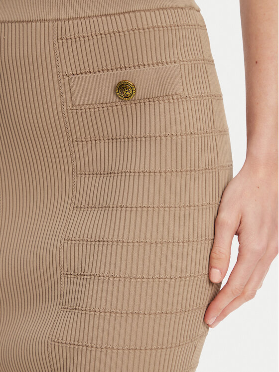 Guess Guess Suknja olovka W5YD66 Z0130 Smeđa Slim Fit