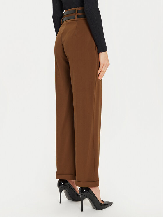 ARTIGLI ARTIGLI Hlače iz tkanine ACPA000675 Rjava Regular Fit