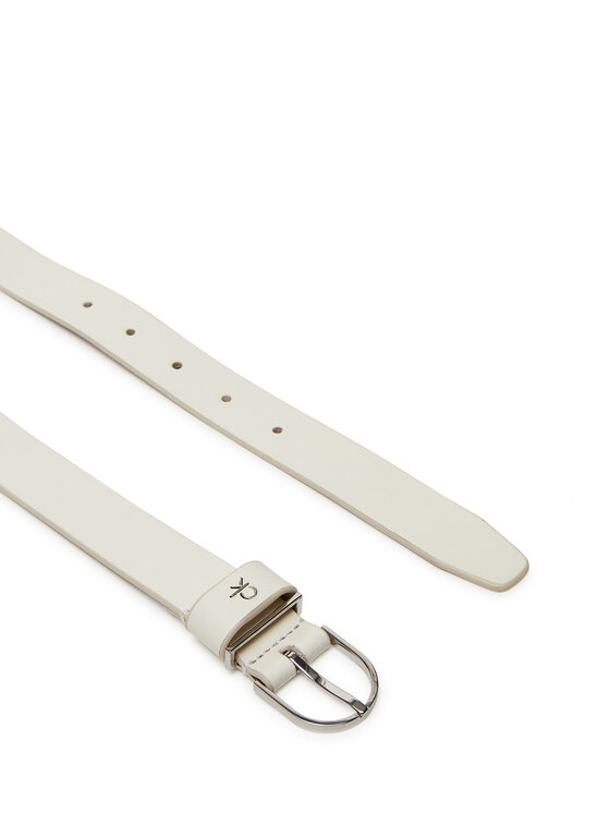 Calvin Klein Calvin Klein Pasek Damski Ck Metal Loop Round Buckle 2.5 K60K613147 Biały