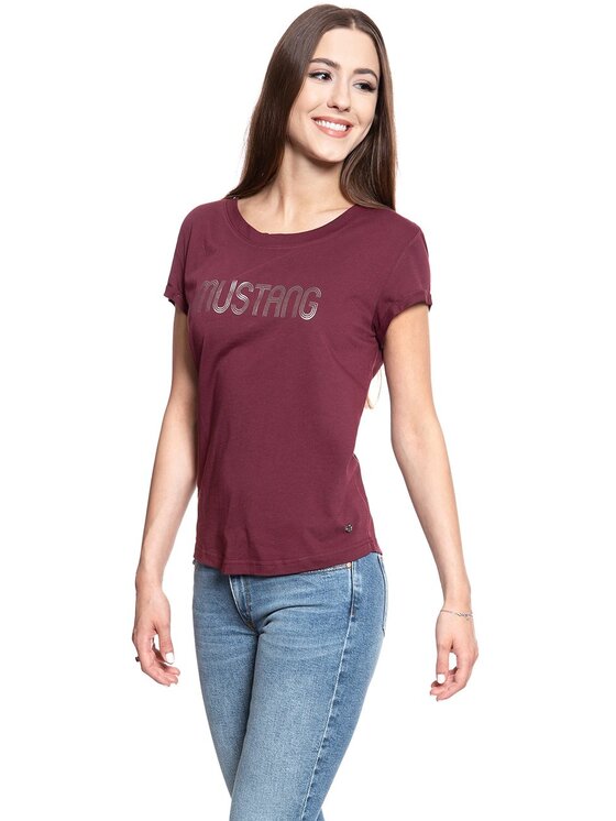 Mustang Mustang T-Shirt ALINA C PRINT Czerwony Regular Fit