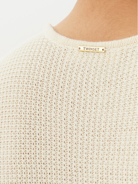 TWINSET TWINSET Pletena obleka 251LL3SBB Bež Regular Fit