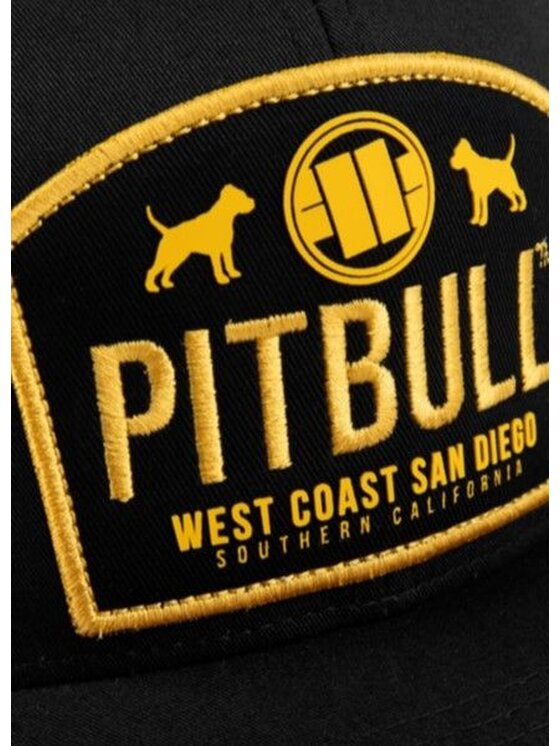 PITBULL PITBULL Czapka z daszkiem Czapka Snapback Flat Mesh DOGS uniwersalny Czarny