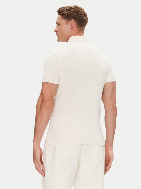Tommy Hilfiger Tommy Hilfiger Тениска с яка и копчета 1985 MW0MW17771 Бежов Slim Fit