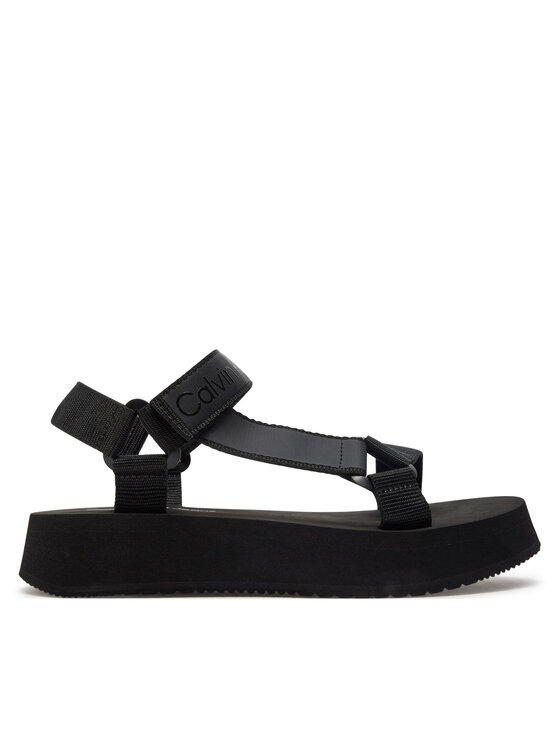 Calvin Klein Jeans Calvin Klein Jeans Sandale Sandal Velcro Webbing Dc YW0YW01353 Negru