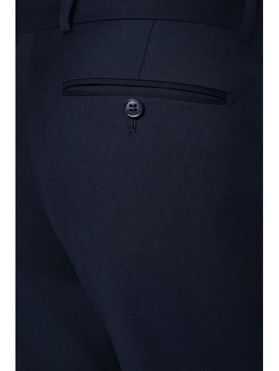 Lancerto Lancerto Spodnie materiałowe Performance Mix SP073123000005 Granatowy Slim Fit