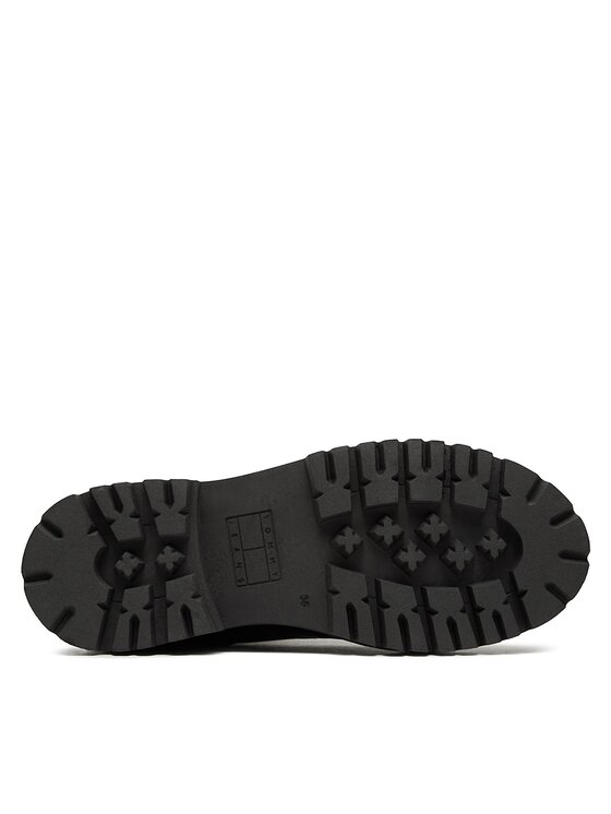 Tommy Jeans Tommy Jeans Členková obuv Tjw Urban Boot Tumbled Ltr Wl EN0EN02317 Čierna