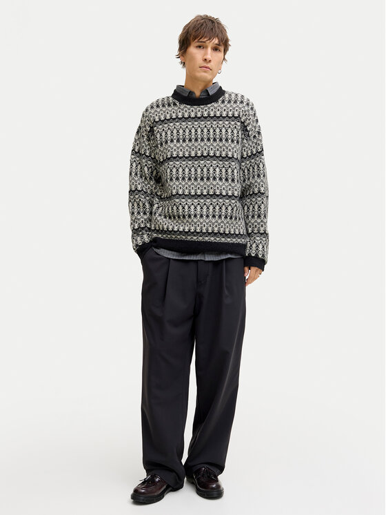 Jack & Jones Jack & Jones Pulover Blumax 12286244 Negru Relaxed Fit