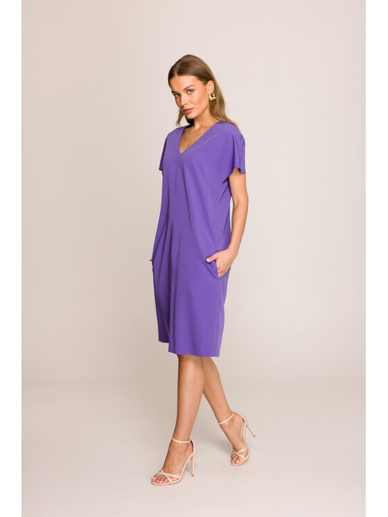 Stylove Stylove Sukienka letnia S392 Fioletowy Premium Fit