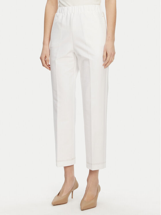 Max Mara Leisure Pantaloni chino 2516781047650 Alb Regular Fit