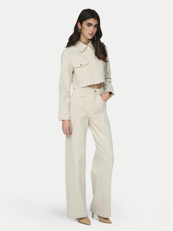Giacca jeans beige online