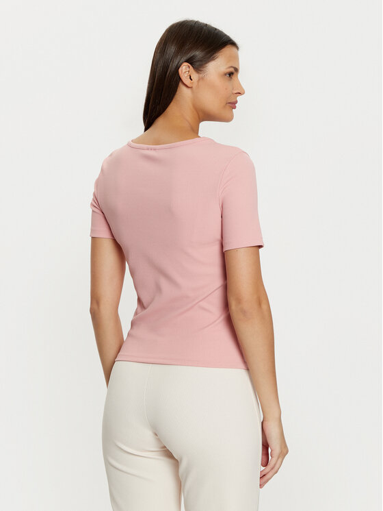 Guess Guess T-Shirt V5RI04 KCLH0 Różowy Regular Fit