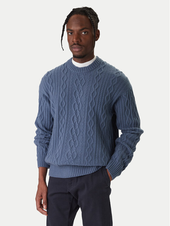 BOSS BOSS Pulover Kableto 50548689 Bleumarin Regular Fit