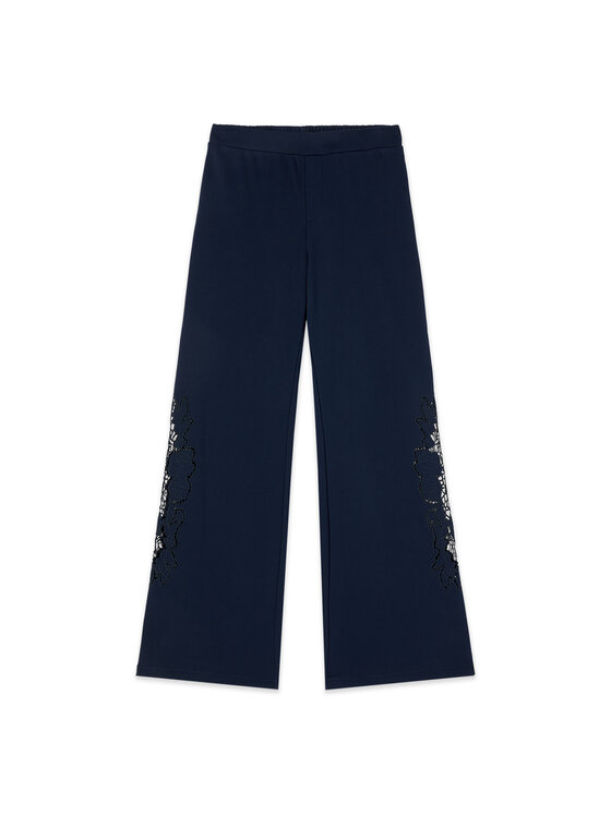 Oltre Oltre Spodnie materiałowe P814J002612N034 Niebieski Regular Fit