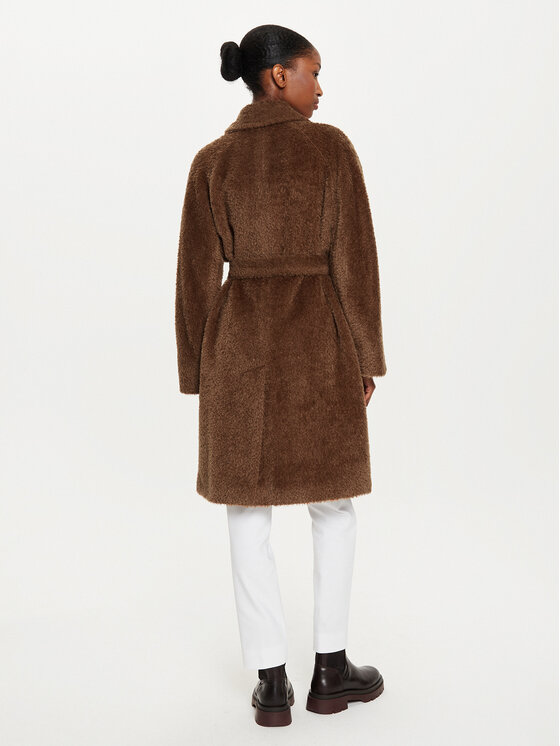 Marella Marella Cappotto di lana Ippy 2423016061 Marrone Regular Fit