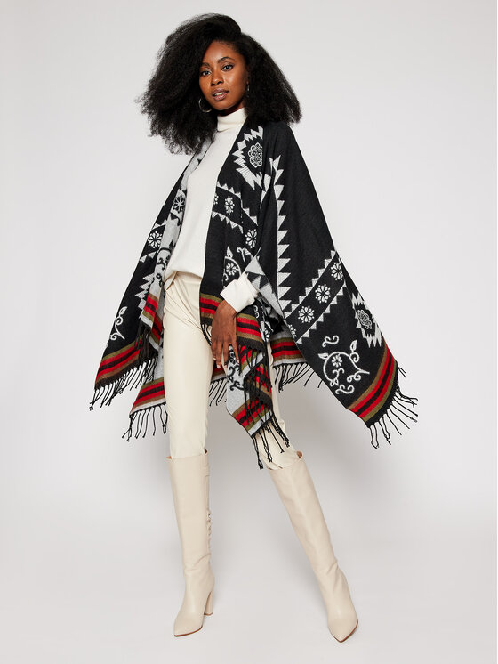 Desigual Desigual Pončo Freedom 20WAIA01 Čierna Regular Fit