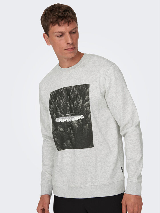 Only & Sons Only & Sons Džemperis 22027006 Pilka Relaxed Fit