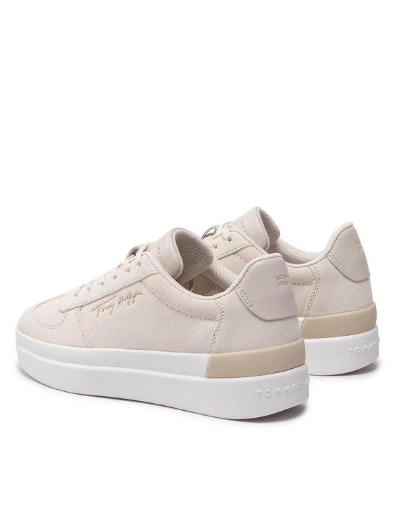 Tommy Hilfiger Tommy Hilfiger Superge Th Signature Suede Sneaker FW0FW06518 Bež