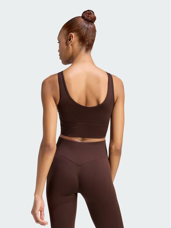 adidas adidas Спортен сутиен Essentials Seamless Bralette IA4524 Кафяв Regular Fit