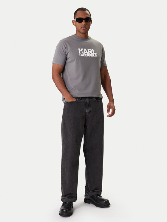KARL LAGERFELD KARL LAGERFELD Marškinėliai 755780 561235 Pilka Regular Fit