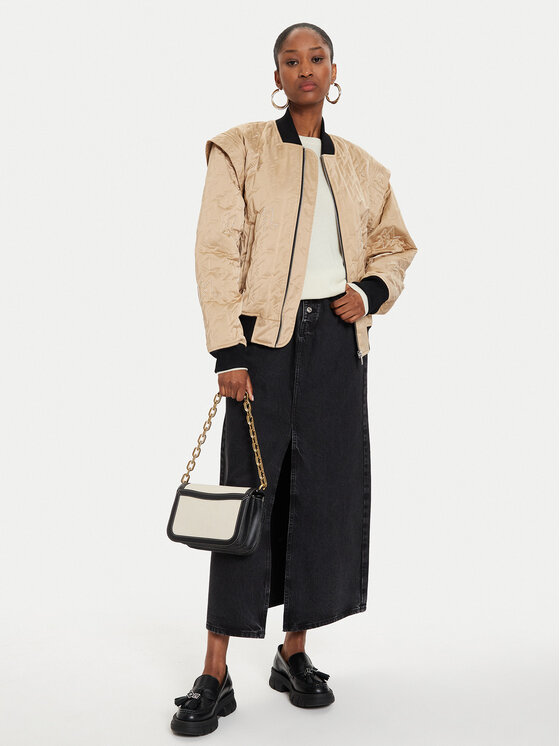 KARL LAGERFELD KARL LAGERFELD Bomber striukė 245W1506 Smėlio Regular Fit