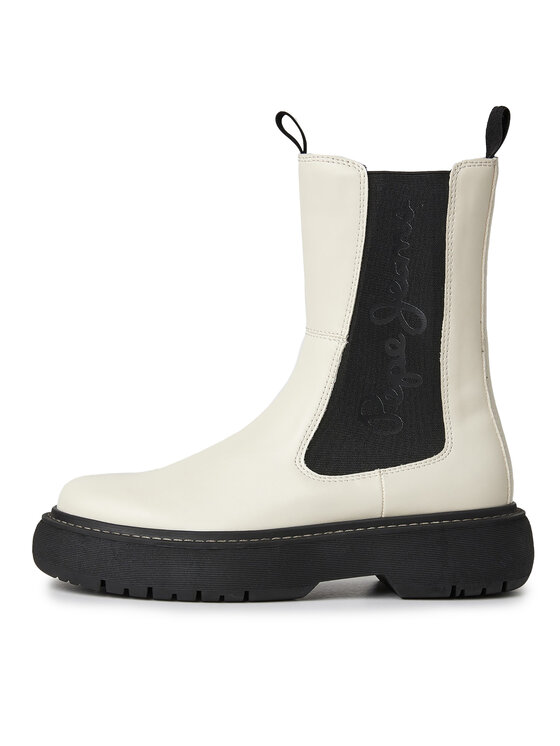 Pepe Jeans Pepe Jeans Kotníková obuv s elastickým prvkem PLS50504 Écru
