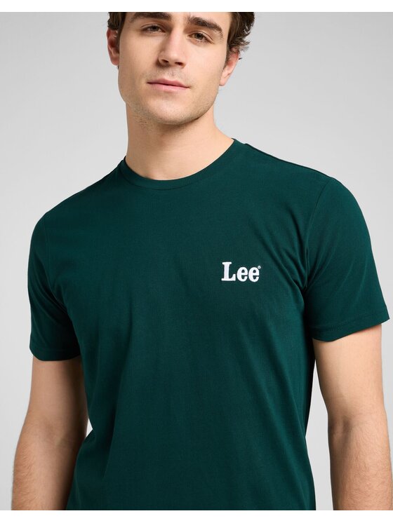 Lee Lee T-shirt SS SMALL LOGO TEE Verde Regular Fit