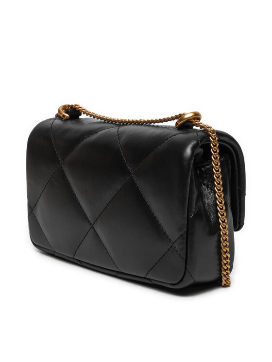 Tory Burch Tory Burch Kabelka Mini Kira Diamond Quilt Flap Bag 154710 Černá