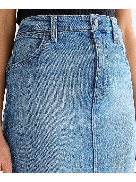Wrangler Wrangler Spódnica jeansowa 112378225 Niebieski Regular Fit